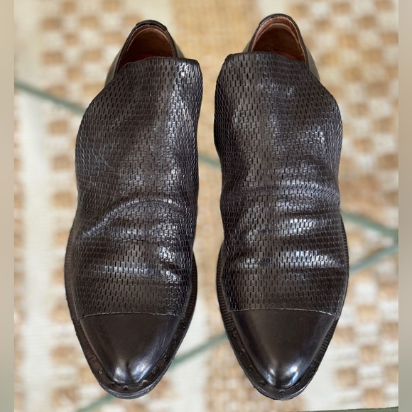 A.S.98 New Black Leather Slip On Loafers - Picture 2 of 6